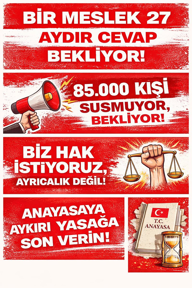 Karar bekliyoruz <a href="/AYMBASKANLIGI/">Anayasa Mahkemesi</a>
#AYMCezaevineKararver

<a href="/tcbestepe/">T.C. Cumhurbaşkanlığı</a> <a href="/RTErdogan/">Recep Tayyip Erdoğan</a> <a href="/MDervisogluTR/">Müsavat Dervişoğlu</a> <a href="/dbdevletbahceli/">Devlet Bahçeli</a> <a href="/eczozgurozel/">Özgür Özel</a> <a href="/alibabacan/">Ali Babacan</a> <a href="/Ahmet_Davutoglu/">Ahmet Davutoğlu</a> <a href="/mahmutarikansp/">Mahmut Arıkan</a> <a href="/erbakanfatih/">Dr. Fatih Erbakan</a> <a href="/yavuzagiraliog/">Yavuz Ağıralioğlu</a> <a href="/umitozdag/">Ümit Özdağ</a> 
<a href="/Akparti/">AK Parti</a> <a href="/MHP_Bilgi/">MHP</a> <a href="/herkesicinCHP/">CHP 🇹🇷</a> <a href="/rprefahpartisi/">Yeniden Refah Partisi</a> <a href="/anahtarparti/">Anahtar Parti</a>