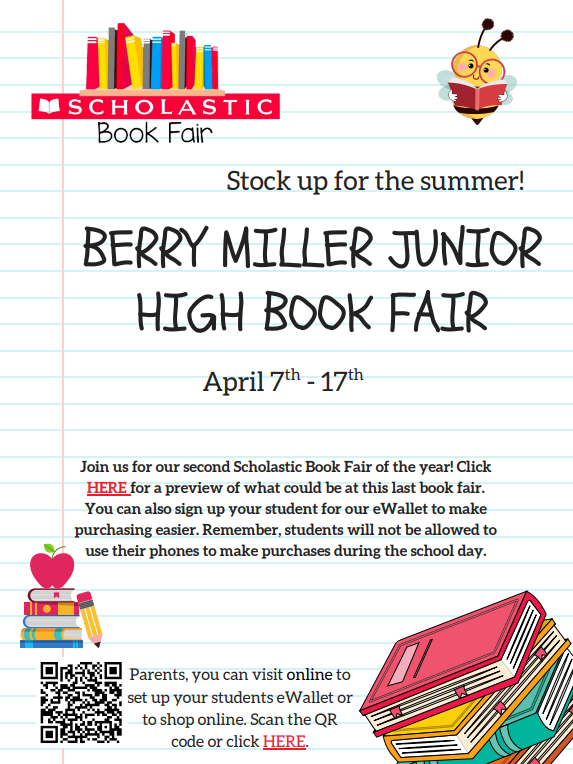 BerryMiller_JH's tweet image. 📌Don't miss your chance to stock up on books for your summer #Reading! Our @Scholastic #BookFair is going on until Friday. Utilize their E-Wallet to make book buying easy. Hurry in to see Ms. Shuptar &amp;amp; stock up! ❤️💙🐾📖#InALeagueOfOurOwn 😎 #BuildPearlandProud