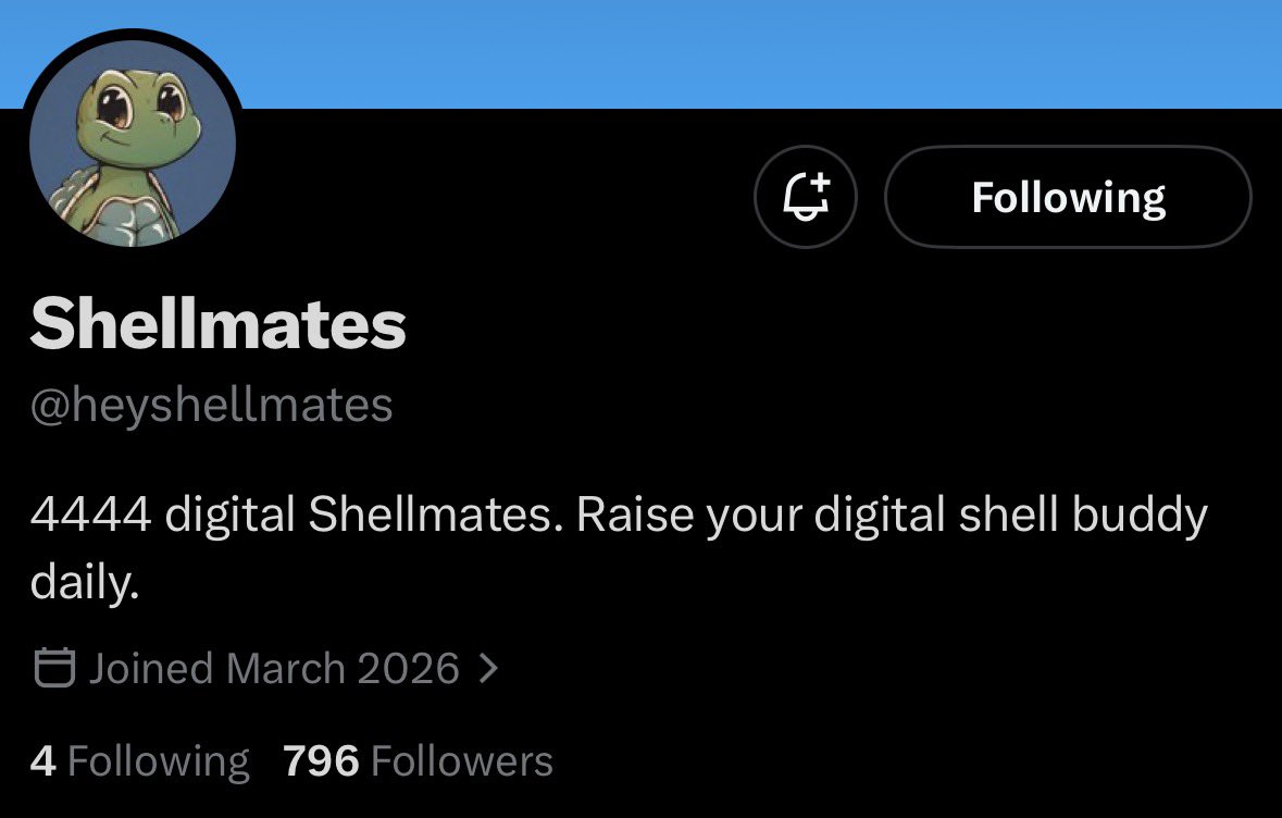 Early alpha <a href="/heyshellmates/">Shellmates</a> 
Follow and keep notis on 

<a href="/Ty0xide/">Ty0xide</a> 🧑‍🍳