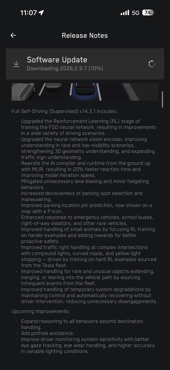 teslaownersSV's tweet image. FSD Supervised 14.3.1 is rolling out on my Cybertruck