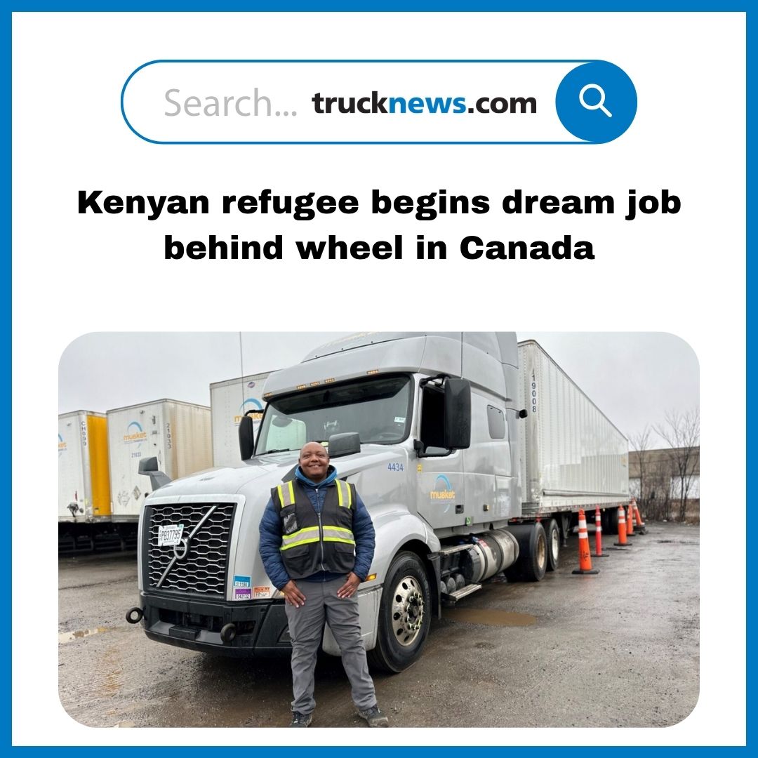 Todaystrucking's tweet image. A Kenyan #refugee has overcome numerous obstacles and landed his dream job as a #TruckDriver in #Canada.

trucknews.com/human-resource…

#CanadianTrucking #TruckingLife