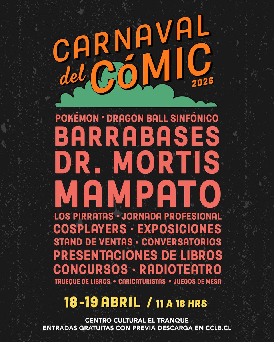 claudioalvarez's tweet photo. Este fin de semana es el Carnaval del Cómic de Lo Barnechea. Este año incluye homenajes a Mampato, Barrabases, Doctor Mortis, y expo de Vicar.
Yo estaré en el stand de @AccionComics y además el domingo a las 13h junto a @Gonzo_Martinez  presentaremos "Revolución en Orión Cinco". https://t.co/uWPpvDy0gf