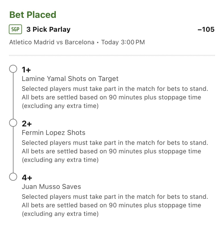 Chedzz's tweet image. 1 UCL SGP Per Match ⚽️🏆

Replaced my UCL free plays with these as Oblak wasnt starting! 

My favorite props from each game, going into 2 safer plays. 

#SoccerPicks #GamblingX