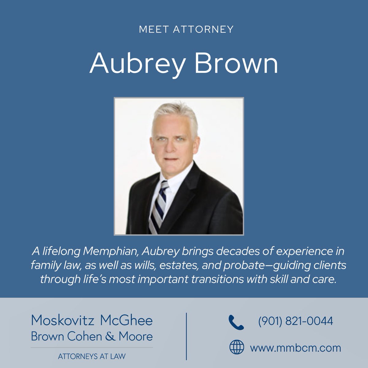 mmbcmlaw's tweet photo. When life changes, having the right guidance matters. From family law matters to wills, estates, and probate, Aubrey Brown helps Memphis families navigate every step with confidence. Learn more about Aubrey: https://t.co/uvkAjHf2uz https://t.co/OMODWjvV3f