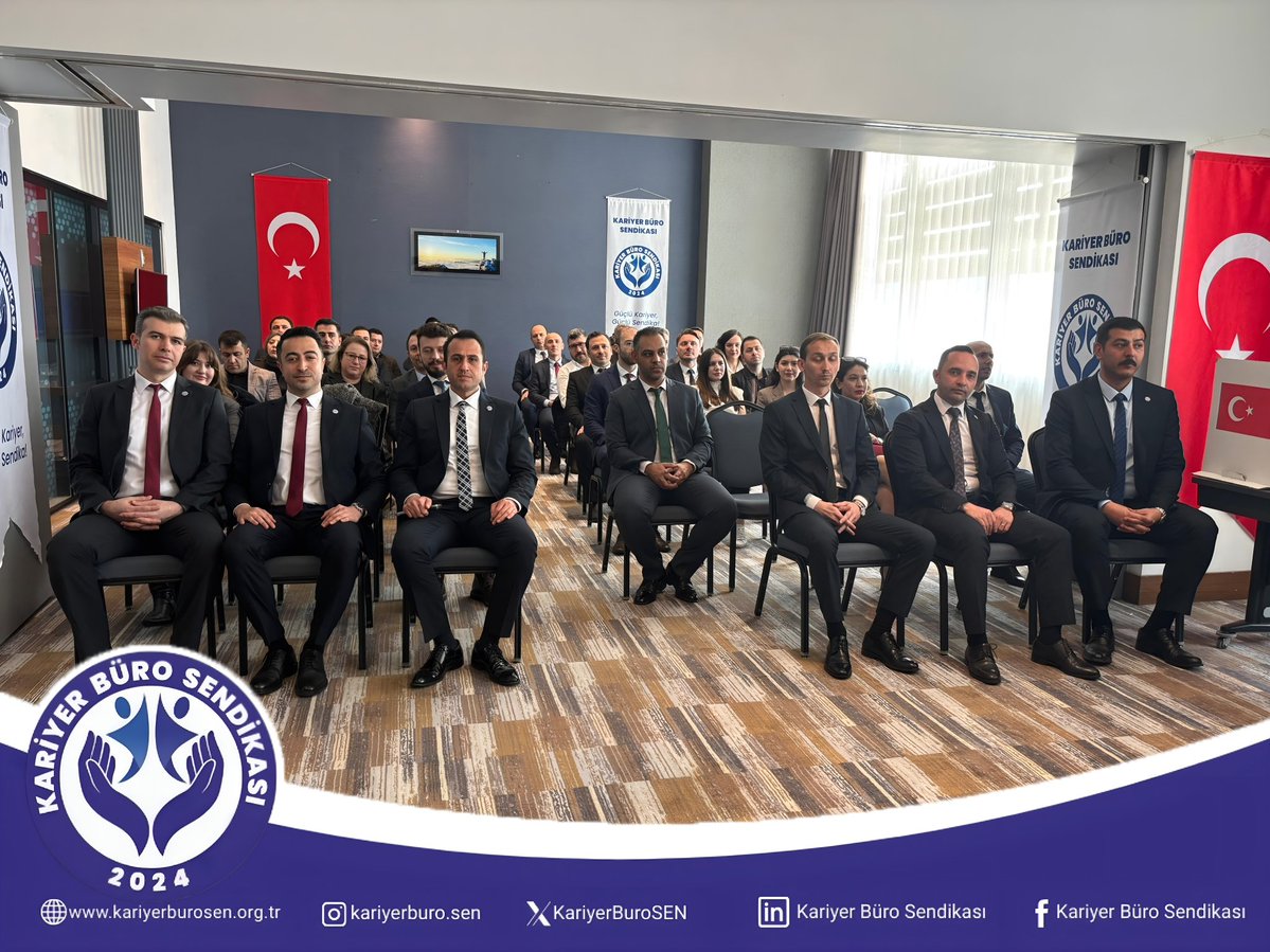 KARİYER BÜRO SENDİKASI
MARMARA BÖLGESİ 3 NOLU ŞUBE 1. OLAĞAN GENEL KURULU GERÇEKLEŞTİRİLDİ

Kariyer Büro Sendikası Marmara Bölgesi 3 Nolu Şubemizin 1. Olağan Genel Kurulu; yoğun katılım, yüksek motivasyon ve güçlü bir dayanışma ruhu içerisinde başarıyla gerçekleştirilmiştir.