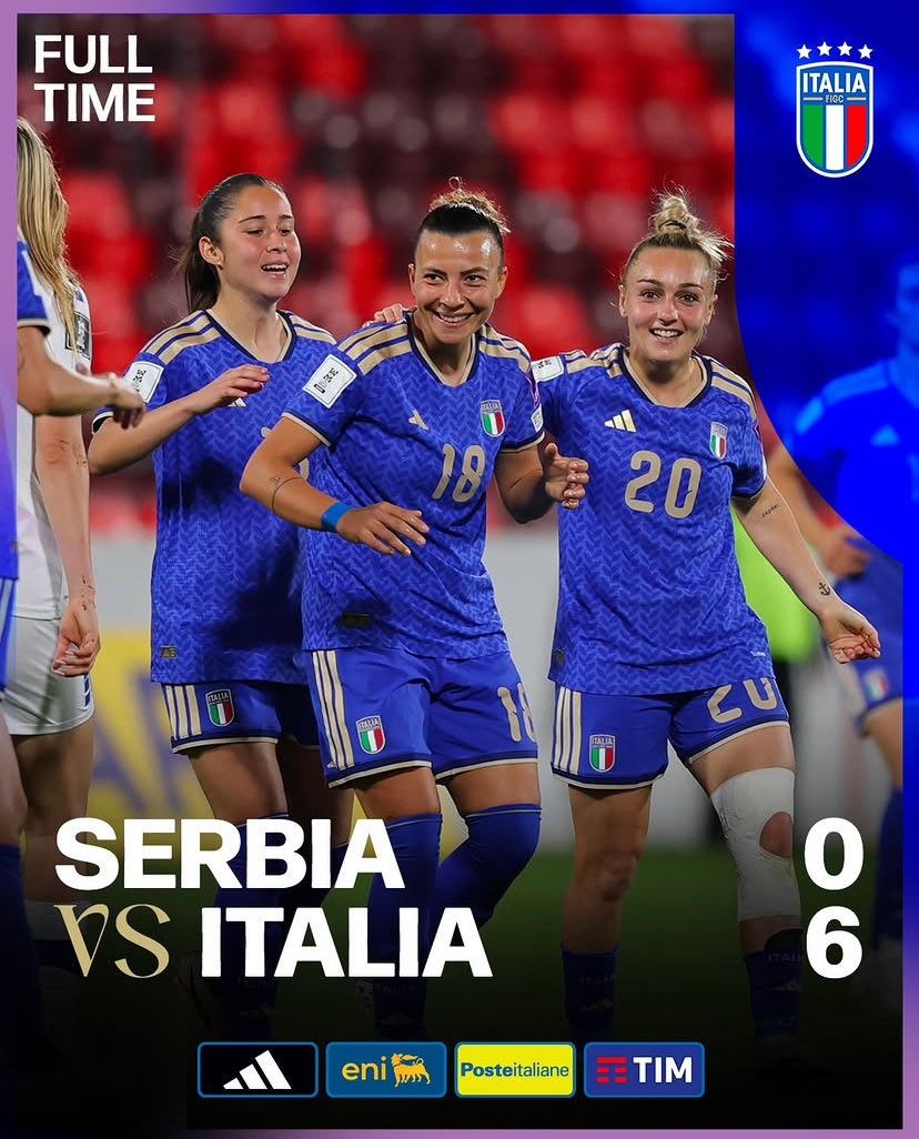Mentre quella maschile si fa cagare in testa dalla Bosnia, la nazionale femminile vince 6 a 0 in Serbia. Ognuno tifa la nazionale che si merita, io mi merito queste ragazze fantastiche: 
CA TE GO RIE