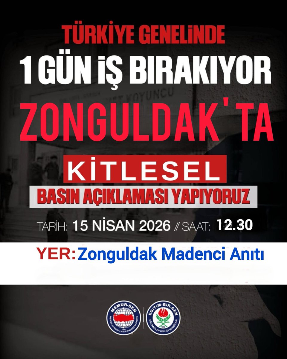 ebszonguldak1's tweet photo. OKULA BASKINI PROTESTO İÇİN, TÜRKİYE GENELİNDE İŞ BIRAKIYORUZ. https://t.co/0PcHo7a1Qg