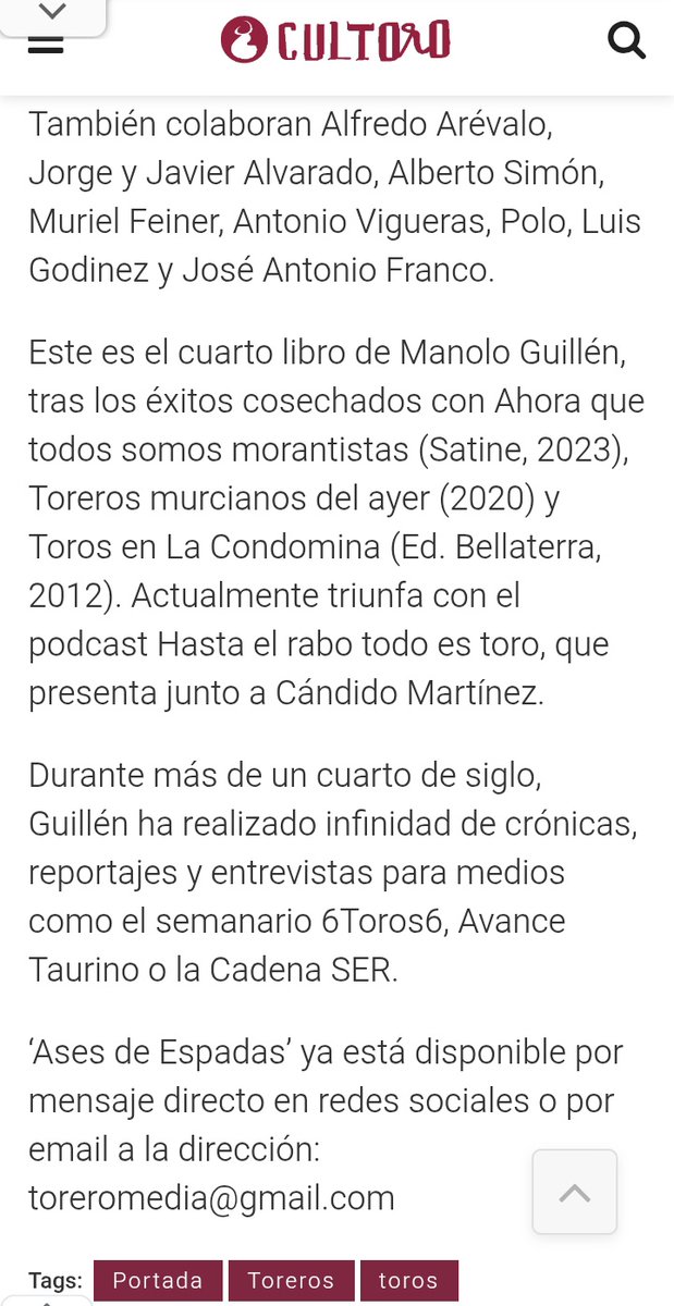Ases de Espadas NUEVO LIBRO TAUROMAQUIA tweet media