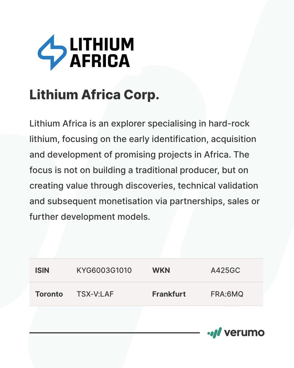 Verumo_official's tweet image. Ganfeng Lithium partners with a newly listed lithium specialist to strengthen its Africa project pipeline.

verumo.de/artikel/lithiu…

@Lithium_afri #lithium #batterymetals #energytransition #electricvehicles #africamining #criticalminerals #miningstocks #verumo