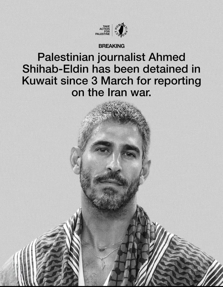 hippyygoat's tweet photo. FREE AHMED ELDIN…

Journalist Ahmed has been detained in Kuwait for six weeks and is now set to stand trial before a special court over social media posts related to the Iran. https://t.co/9h8p4PRiHs