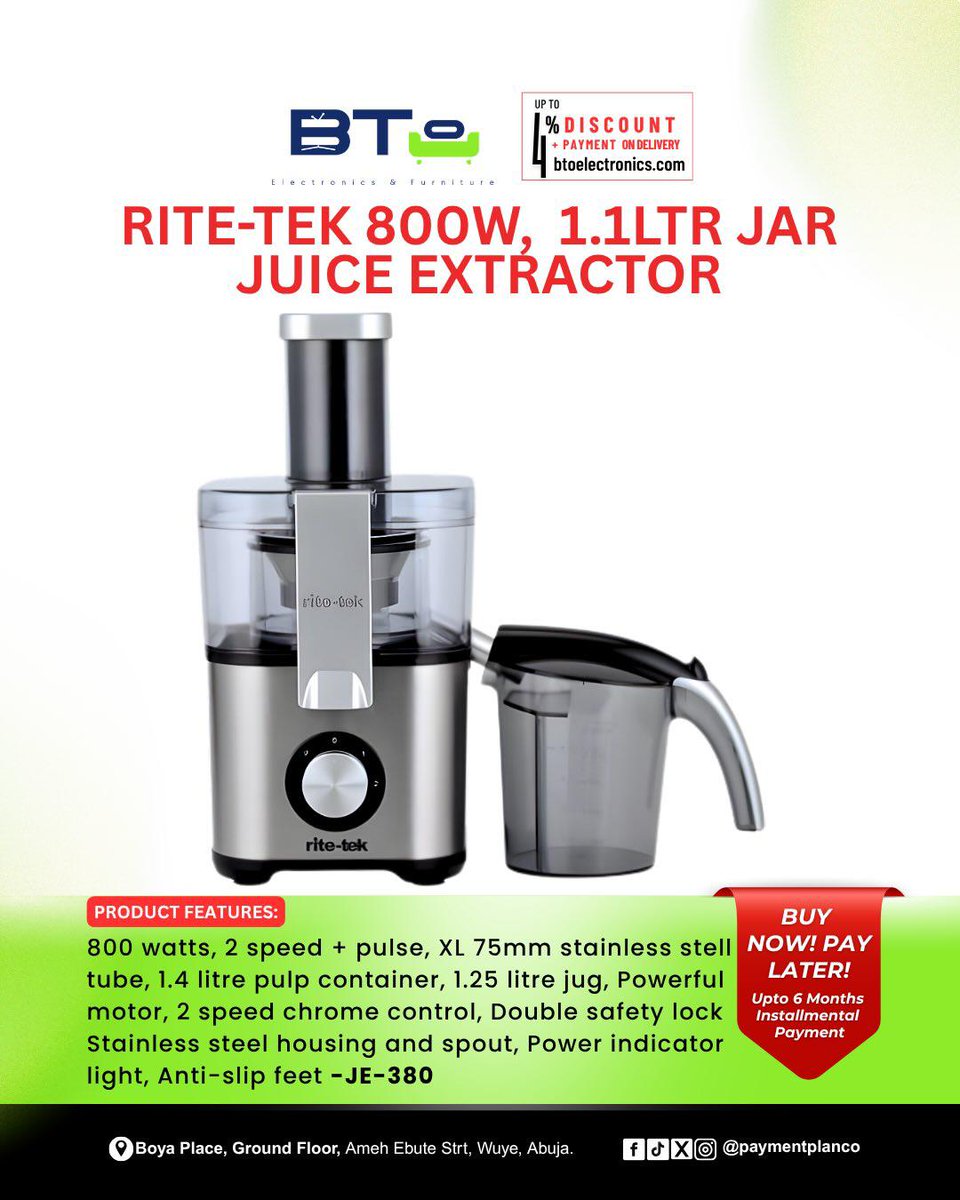 PaymentPlan Company & BTO Electronics Abuja tweet media