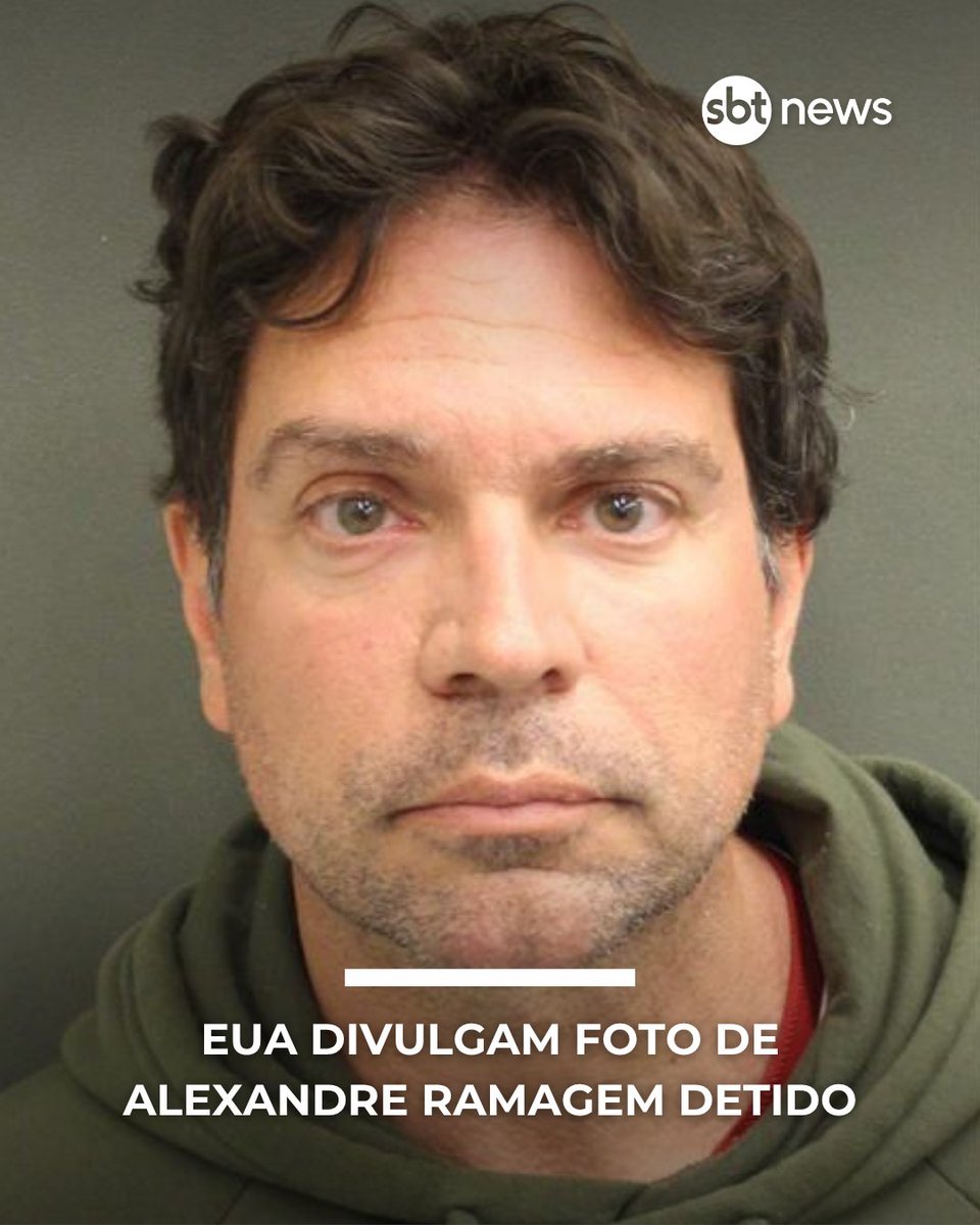 Ramagem na prisão. Foto oficial da detenção nos EUA.