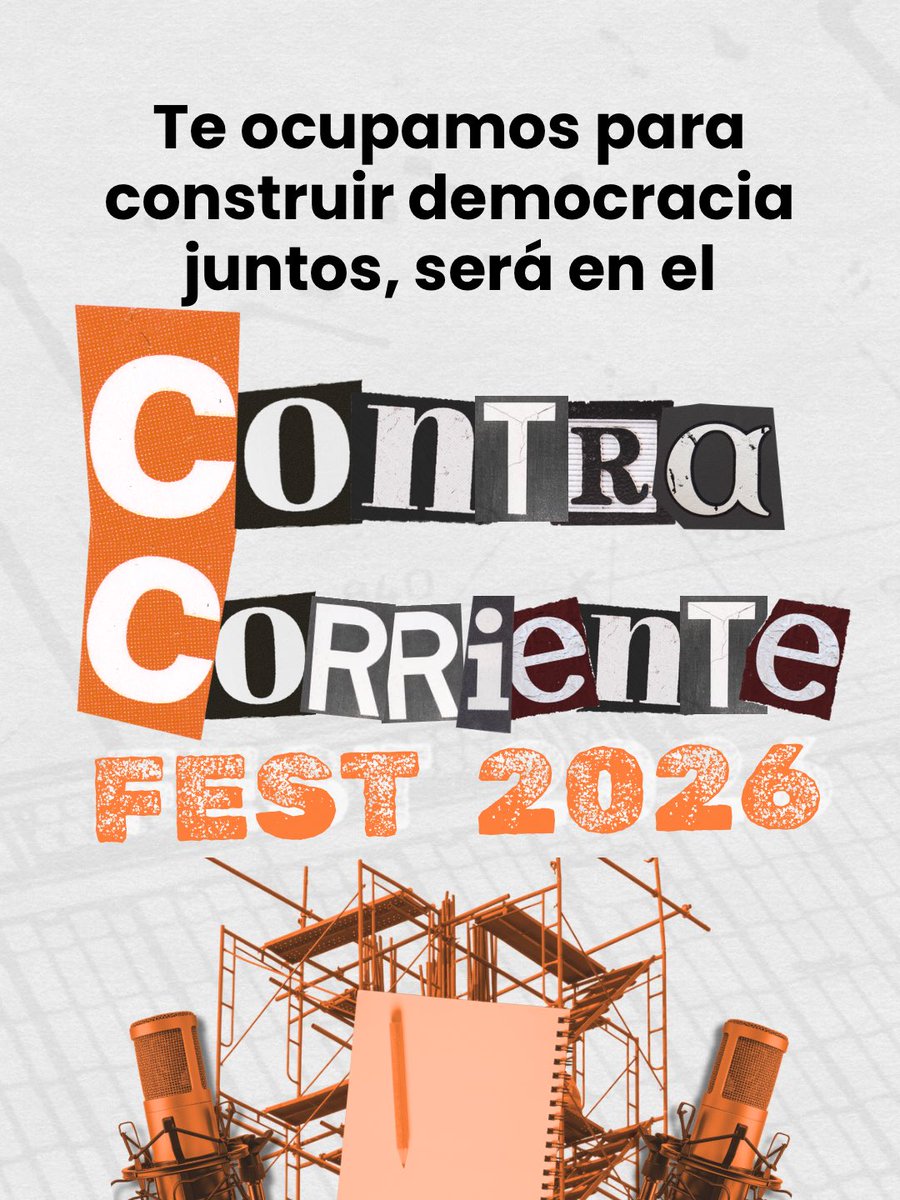 🏗️El Contracorriente Fest 2026 es una realidad y será el espacio para encontrarnos y construir juntas y juntos. En esta novena edición también tendremos muchas actividades.

👀¡Pronto te contaremos más!

🧱Juntos construimos democracia.