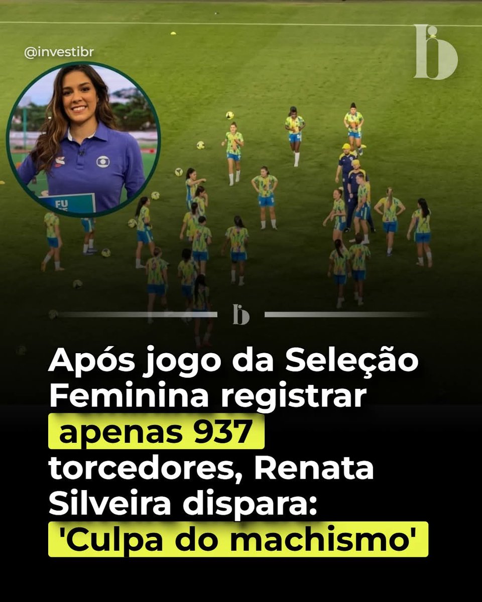 Vamos falar sério: nem as mulheres gostam de futebol feminino, aí vem a Renata Silveira falar uma imbecilidade dessa..