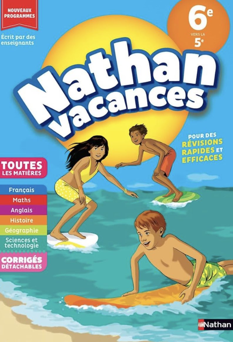 ArmelleV26's tweet image. 3ème bébé de papier 2026. 🤩
Cahier de vacances 6ème/5ème Nathan dont j’ai réalisé la partie « français ». 
Nouveaux programmes. 
Une belle collaboration de plus de 20 ans avec Nathan.
#édition
#collège 
#enseignement
#littérature
#français