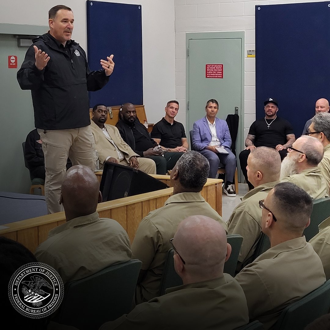 OfficialFBOP's tweet image. Culture changes through people, not policy alone. @BOPDepDirector Smith and the National Resource Team visited #FCCColeman to assess concerns, gather feedback, and support positive, sustainable change. 

Full Article👉 bit.ly/4tPZGp2

#PositiveChange #StrongerTogether