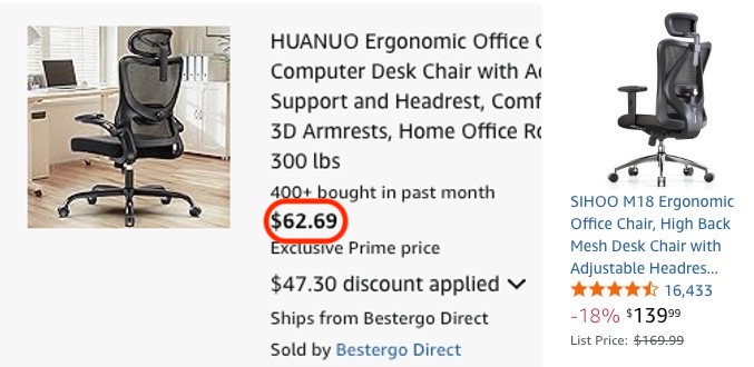 Pricerrors's tweet image. $100 OFF ERGONOMIC OFFICE CHAIR ON AMAZON

Just found a code that drops it from $160 to $62

Cheapest I've seen for a chair with lumbar support and headrest

Apply code "PR9KM3Z2" at checkout

pricedoffers.com/6p4nz #ad