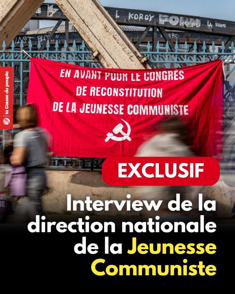 🔴⚡ EXCLUSIF : Interview de la direction nationale de la Jeunesse Communiste 

"La lutte des classes est une lutte à mort et nous invitons chaque jeune qui nous lit à choisir de vivre !"

urls.fr/IDFQ7K