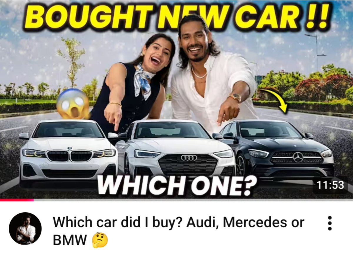 ayushisaini45's tweet image. Wow Diggy just bought a Mercedes💗🔥
From dreams to reality this is insane 🚗✨
Don’t miss this vlog watch it now link is here🙌
youtu.be/fkeBsvrSIqg?si…
#Digvijayrathee
#Diggy
#CarVlog
#LuxuryCar
#MercedesBenz
#CarLovers
#Trending
#Viral 
#realityshow 
#DreamCar
#Explore 
#colors