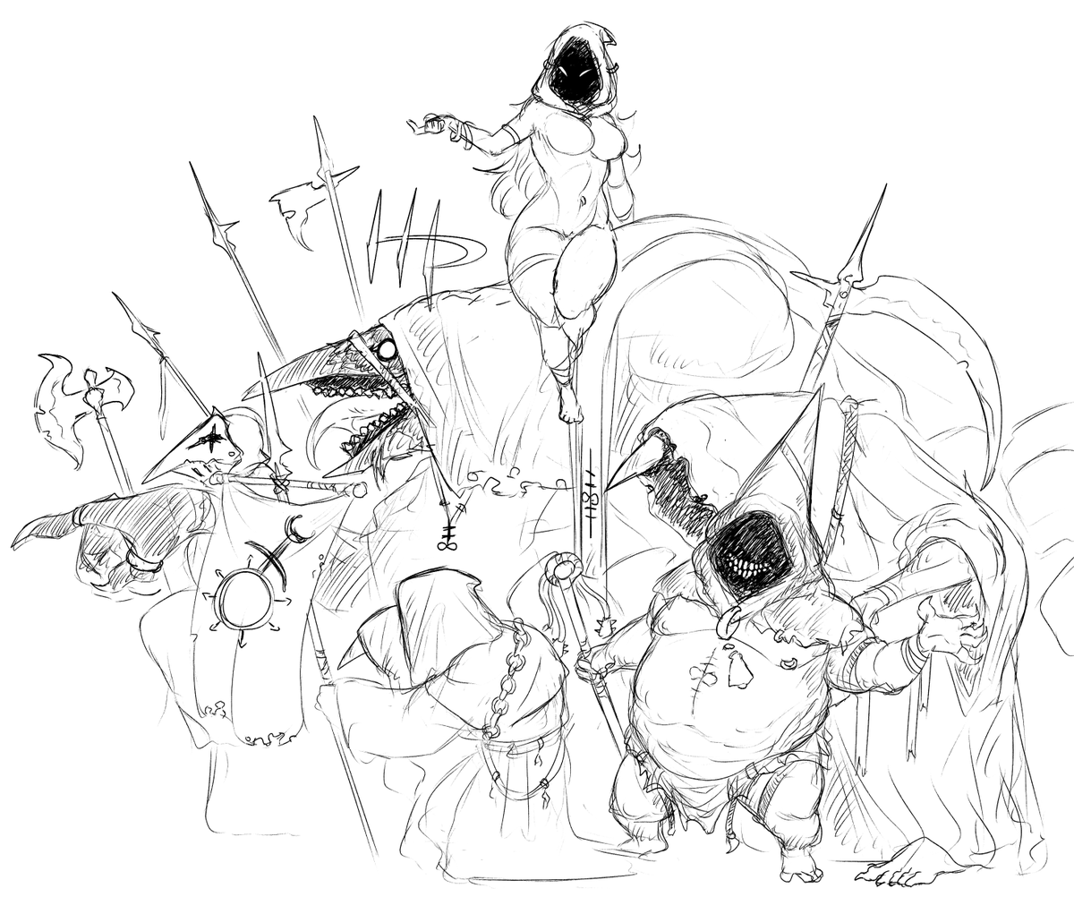 El_Trenuk's tweet photo. Another doodle and idea I came up with a while back for those sketches, “Procession” https://t.co/LTANcSDFox