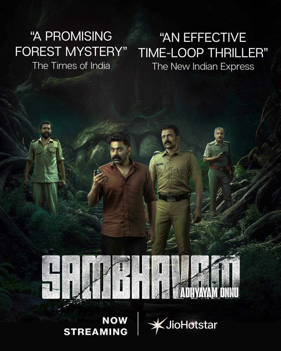 JioHotstarMal's tweet image. Sambavam Adhyayam Onnu is now streaming on JioHotstar. 

#SambhavamAdhyayamOnnu #Thriller #Mystery #Drama #MalayalaMovie #JioHotstar #JioHotstarMalayalam #NowStreaming