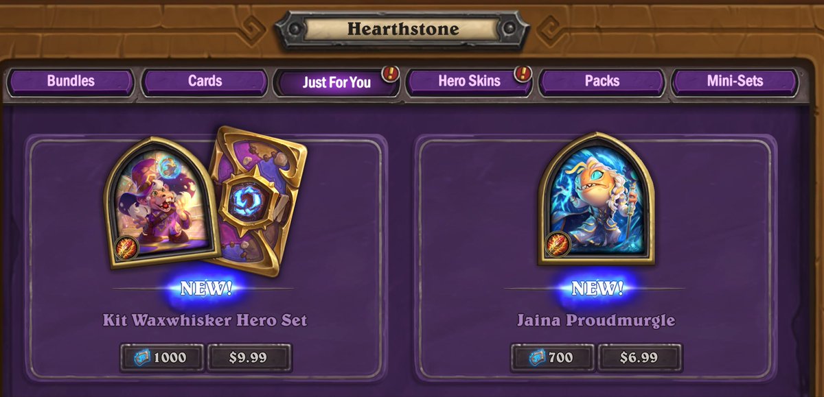 ben_heathstone's tweet image. Why can’t we get these with gold like other returning skins? #hearthstone