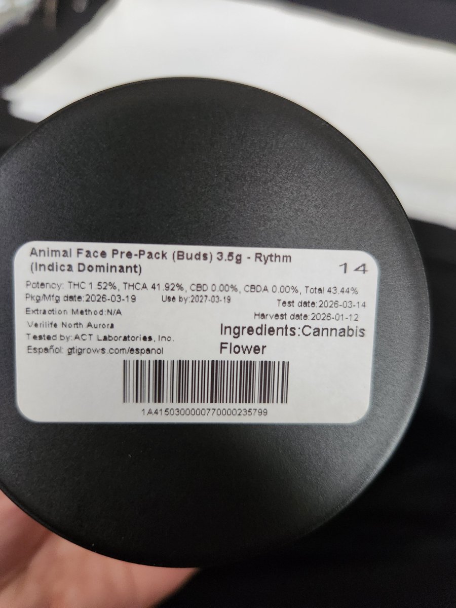 TeslaModel3P01's tweet photo. This strain is 41% THC. https://t.co/ZO1DUGGKyZ