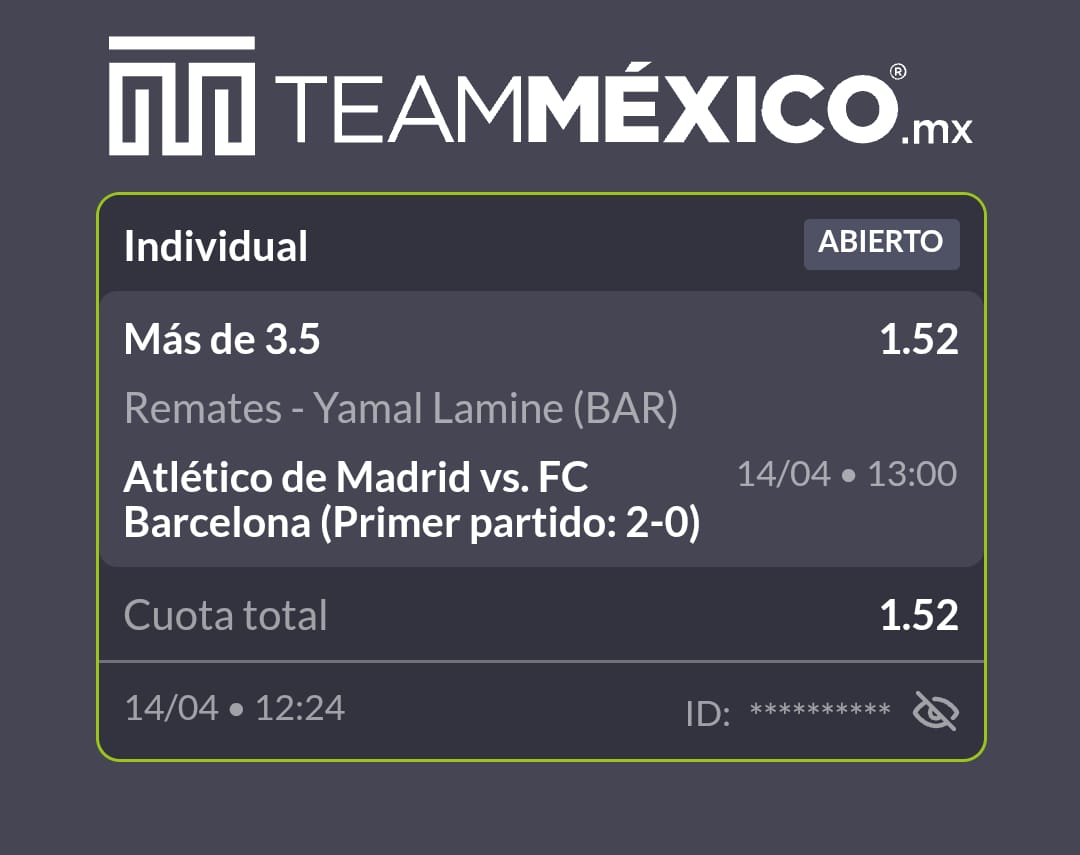 GoldenPicks777's tweet photo. 🚨🍀 PICK DEL DÍA 
Lamine debe cargar con la responsabilidad de la remontada el día de hoy que no está Raphinha. 
Un momio castigado pero la veo muy fácil de darse y es por eso que la jugaremos en derecha.

Momio -200 https://t.co/u9CldY6aGg