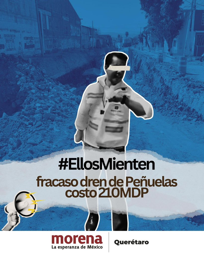MorenaQro_Ofic's tweet image. 🚨 La verdad salió a la luz. El dren de Peñuelas en Querétaro costó 210 MILLONES de pesos y NO funciona. #EllosMienten¿Qué opinas de este desperdicio de dinero público en nuestro estado?#MorenaQueretaro #Denuncia #Queretaro #4T"