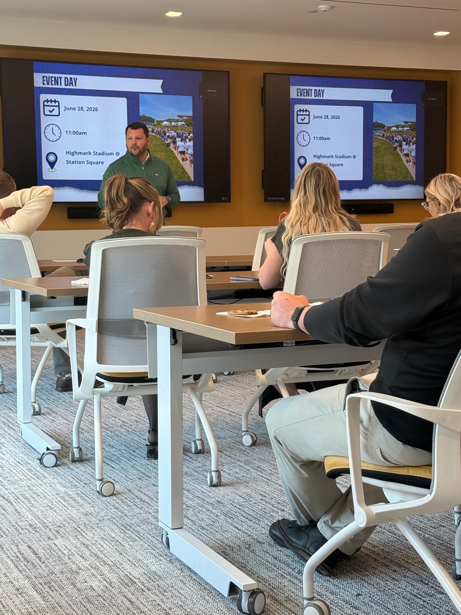Seubert_'s tweet photo. Last week we were joined by the team from the Crohn's and Colitis Foundation for an informative lunch and learn! 

Our team got a rundown of this year's annual Take Steps Walk happening this summer to benefit the cause. https://t.co/hz21YCIg4v