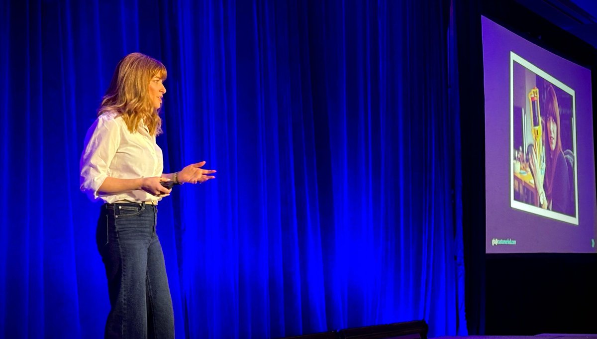 MicroConf's tweet photo. Knowing who your customer is and understanding why they make decisions are two very different things. @ggiiaa is on stage at #MicroConf now to talk about GTM moat that nobody talks about. https://t.co/7x8RSKixwg