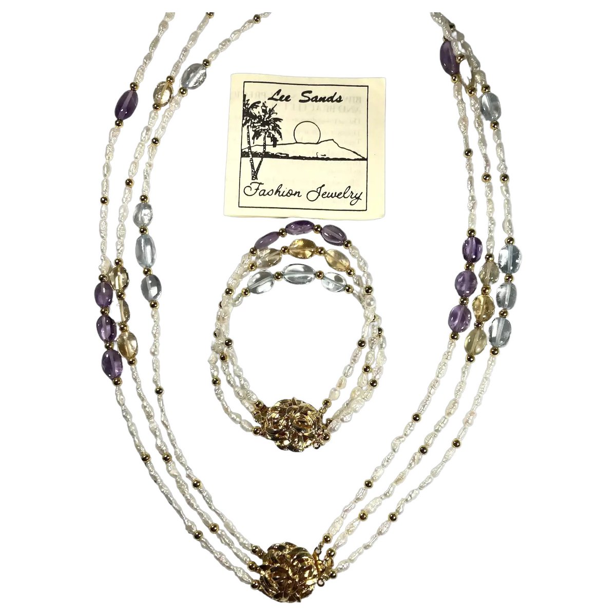 ClarasJewelry's tweet image. Lee Sands Triple Strand Biwa Rice White Pearls and Quartz Beaded Necklace Bracelet Set MIB
#rubylane #vintage #retro #designer #set #necklace #bracelet #vintagebeginshere #jewelryaddict #giftideas #mothersday2026 #treasures
rubylane.com/item/136230-E1…