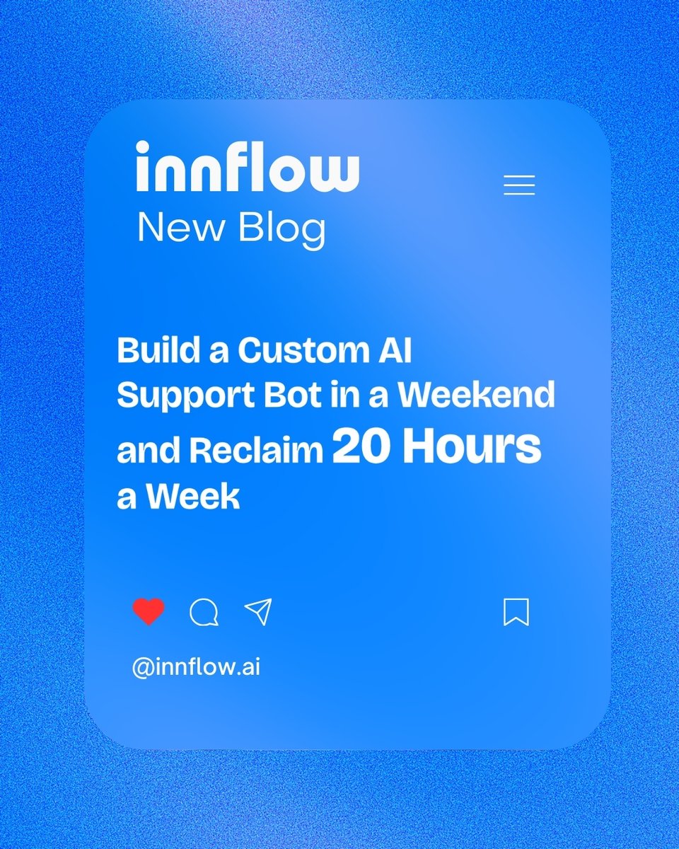 innflow_ai's tweet photo. You’re not short on time.
You’re short on systems.
It’s time to build the tools that work for you.
https://t.co/duByhMHbb1
#AI #Automation #Productivity #WorkflowAutomation #Innflow https://t.co/Lm1rRM2sml