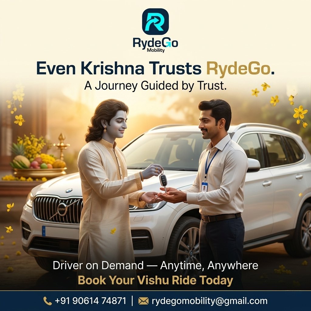RydeGoMobility's tweet photo. May this Vishu bring new beginnings, prosperity, and safe journeys.
Even Krishna trusts RydeGo.
Travel with confidence this festive season.
#happyvushu https://t.co/6nd8cofLNa