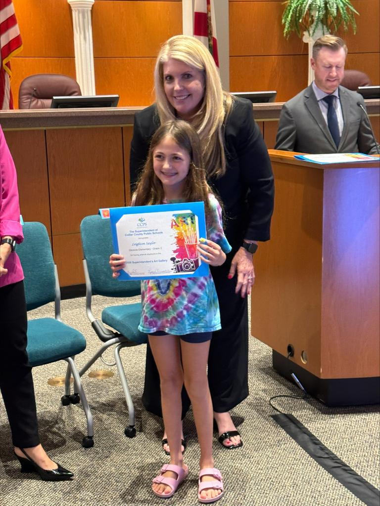 OESCHIEFS's tweet photo. 🎨���️ Leighton Saylor was selected to be in the 2026 Superintendent’s Art Gallery and her artwork will be on display at the Ad Center until April 2027. 👩🏻‍🎨 We're SO proud of her!!! @collierschools https://t.co/tCwhl1vgE7
