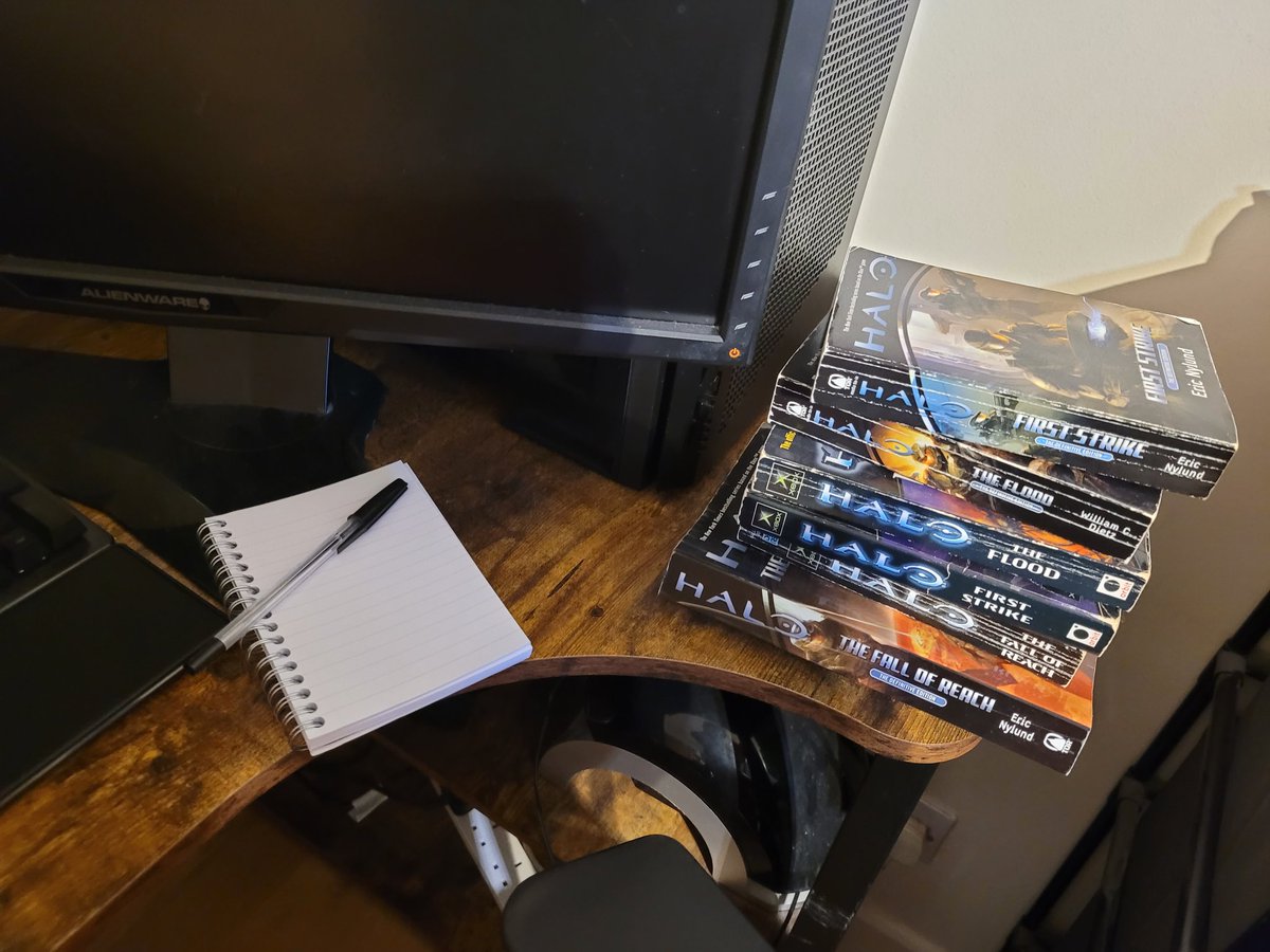 Researching the old Halo books are fun! :D Well read, well loved, and certainly something that is never gonna get old to me!