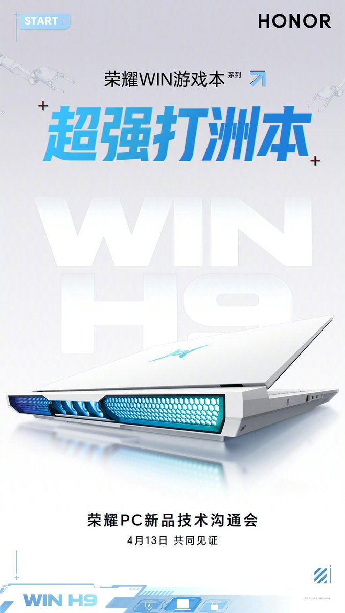 TechHome100's tweet image. Honor WIN Gaming Laptop H9 
▫️ Hybrid Cooling System
▫️ 2 Centrifugal Main Fans
▫️ 4 Axial Fans
▫️ 170W of Performance with an Ultra-low noise level of 38dB 
#Honor