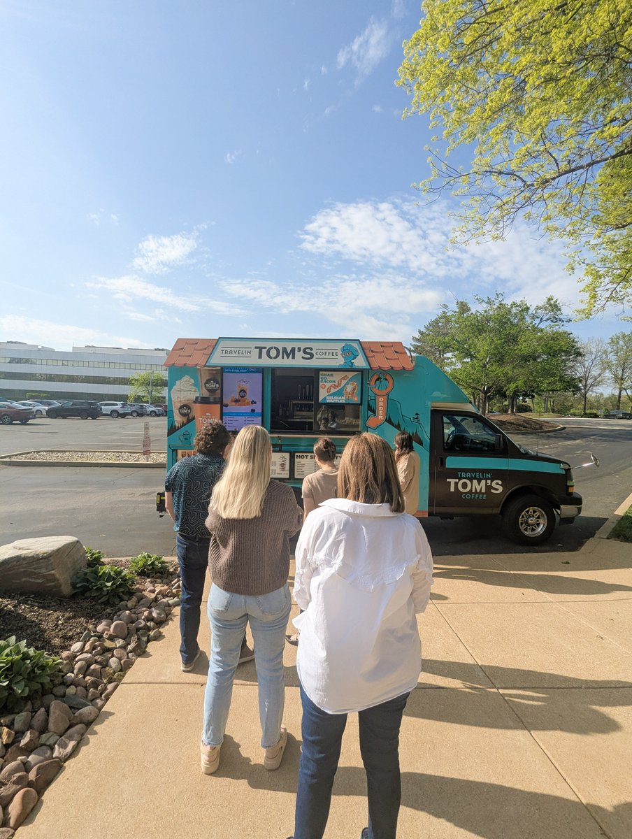 LopataCPA's tweet photo. A caffeine break and a little fresh air can go a long way this time of year!

We loved having Travelin' Tom's Coffee Truck stop by this morning, giving our team a chance to step outside, recharge and enjoy a treat together.☀️ https://t.co/VVDUAZgJge
