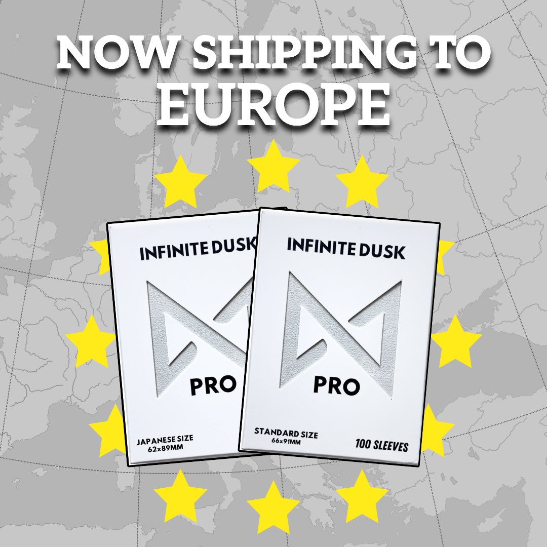 infinityprotcg's tweet photo. We’re Going Global! 🌍

InfinityPRO is now shipping to countries across Europe, making it easier than ever to get premium sleeves wherever you play.

No matter the game.
No matter the country.

Unleash Your Game. https://t.co/1Ct889yv8h