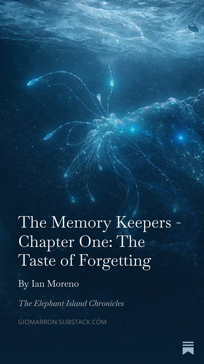 GioMarron's tweet photo. New at Elephant Island Chronicles: the first chapter of Ian Moreno's The Memory Keepers. Hard SF set in Europa's subsurface ocean, told from inside an alien sensorium that has never known light. I wrote the foreword. I think you should read it.
https://t.co/ZupYbM9hmb https://t.co/sD150tRLaG