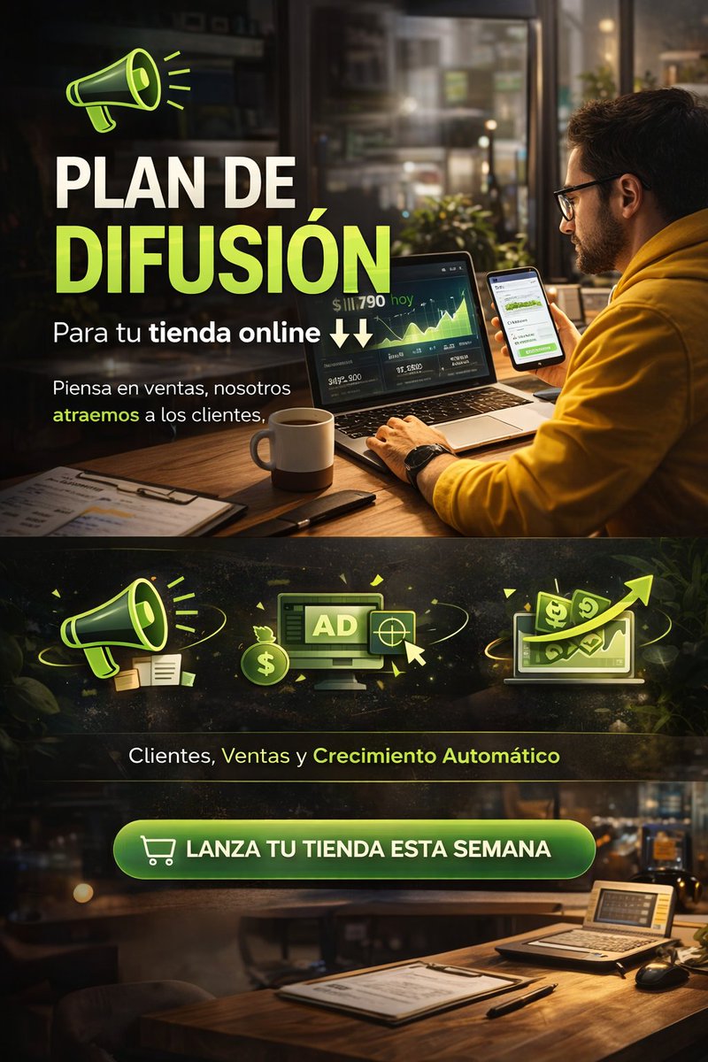 rossomau's tweet photo. No basta con tener una tienda online… hay que llevarle clientes
Creamos tu tienda + activamos planes de difusión para que vendas de verdad 💰

Más tráfico. Más clientes. Más ventas.

¿Listo para lanzar esta semana? 📲
#Ecommerce #MarketingDigital #Ventas #TiendaOnline https://t.co/isdcRFGMf3