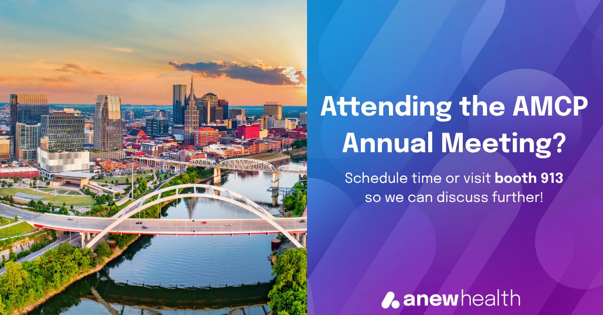 Anew_HealthRx's tweet image. The AnewHealth team is in Nashville for @amcporg's #AMCP2026. Reach out to Samantha D’Onofrio if you’d like to connect. 

#ManagedCare #WeAreMCPs