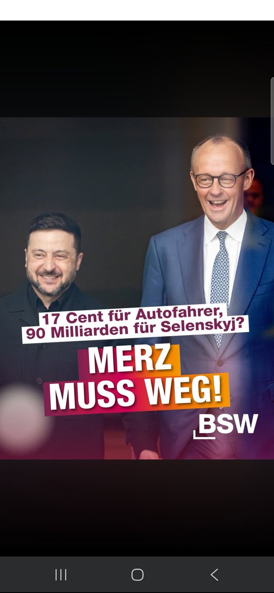 Die Prioritäten sind klar! 
Erst die korrupte #Ukraine, die einen Terroranschlag auf uns verübt hat (90  MILLIARDEN), dann, und nur wenn es sein muss, die deutschen Bürger (17 Cent). 
Diese Regierung muss weg und es braucht endlich das #BSW im Bundestag, um das klar anzusprechen.