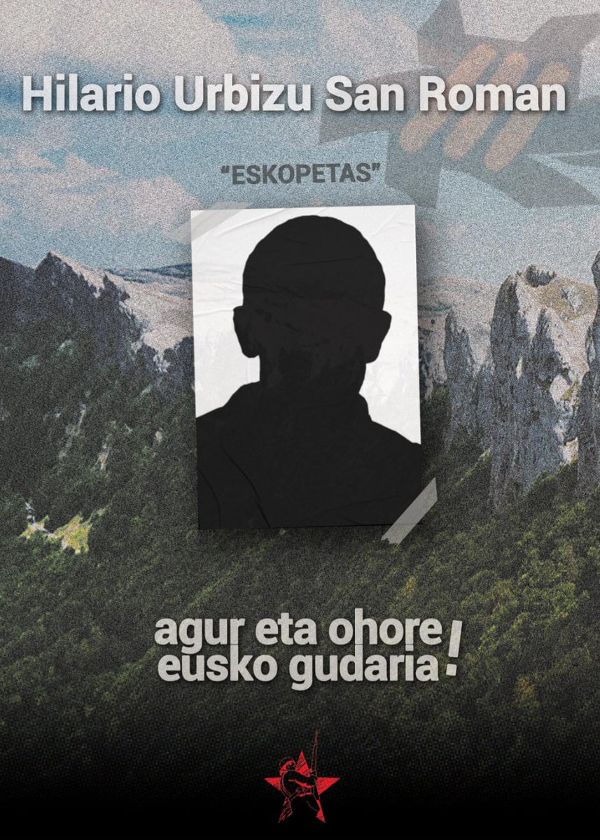 Hilario Urbizu San Roman, "Eskopetas", Olaztiko errefuxiatu politikoa gaur zendu da, Mexikon, 45 urte inguru erbestean eman ondoren.

Hilariok Euskal Herriaren askatasun nazional eta sozialaren alde borrokatzeagatik erbesteratu behar izan zen.

AGUR ETA OHORE EUSKO GUDARIA🌹