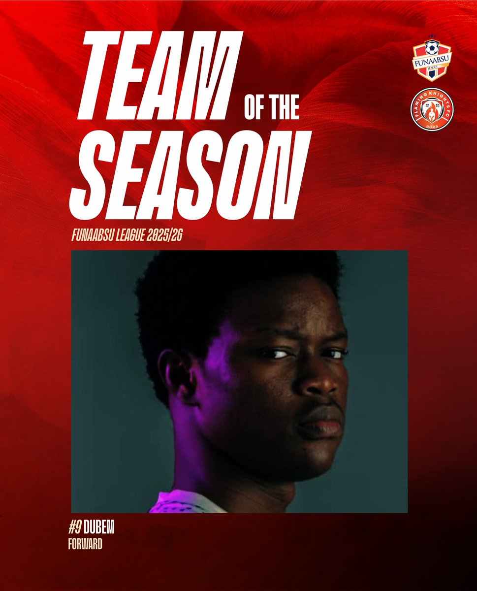 Flaming_Knights's tweet photo. Dubem has been named in the FUNAABSU League 2025/26 team of the season ๐๐
With 7 goals and 2 assists in the league.
Congratulations, Dugoal
#Dubem #Dugoal https://t.co/0aEkVzSpnR