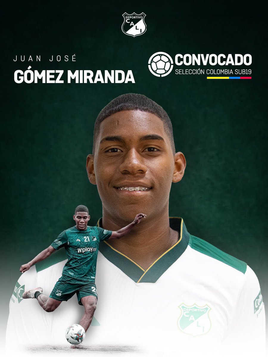 ¡Nuestra Cantera dice presente! 💚🇨🇴
Juan José Gómez Miranda, convocado a la Selección Colombia Sub-19 para el microciclo de abril, en Barranquilla 💪⚽️