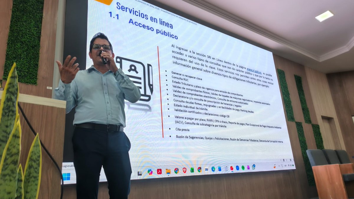 SRIoficialEc's tweet photo. #SRIzonal5

Capacitamos a varios estudiantes de la carrera de Contabilidad y Auditoría de la Universidad Estatal Península de Santa Elena sobre los servicios en línea del SRI. https://t.co/99359pAeoT