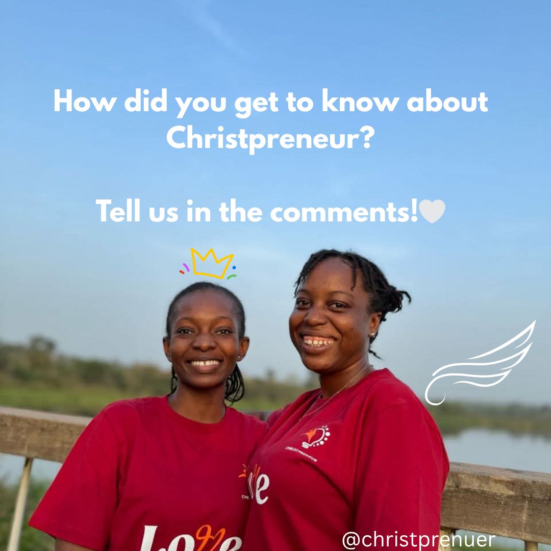 Christprenuer's tweet image. Tell us how you got to know about Christpreneur in the comments session! We would really like to know, don't air please!😏😅

Did you see our posts online or someone invited you? You can tag them as well and say thank you😊🧡

#christprenuer #shareyourstory #community