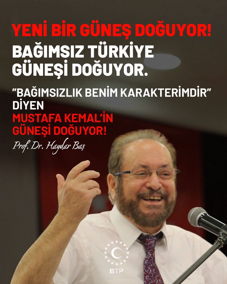btpgenclikgm's tweet photo. Yeni Bir Güneş Doğuyor!
Bağımsız Türkiye Güneşi Doğuyor.
#HaydarBaşıAnıyoruz https://t.co/l6WgxF3eW2