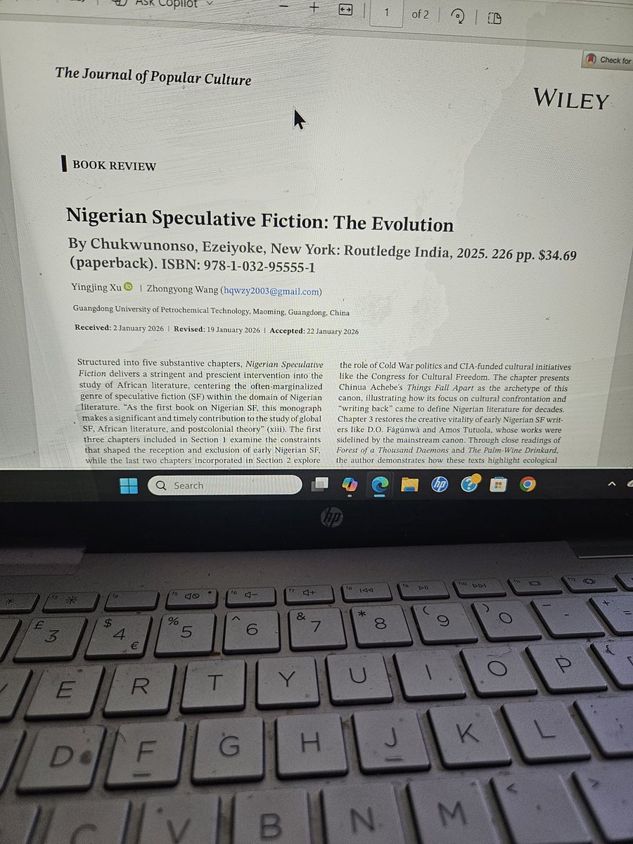EzeiyokeC's tweet photo. An excellent review of my monograph https://t.co/cT6f26cf6q
